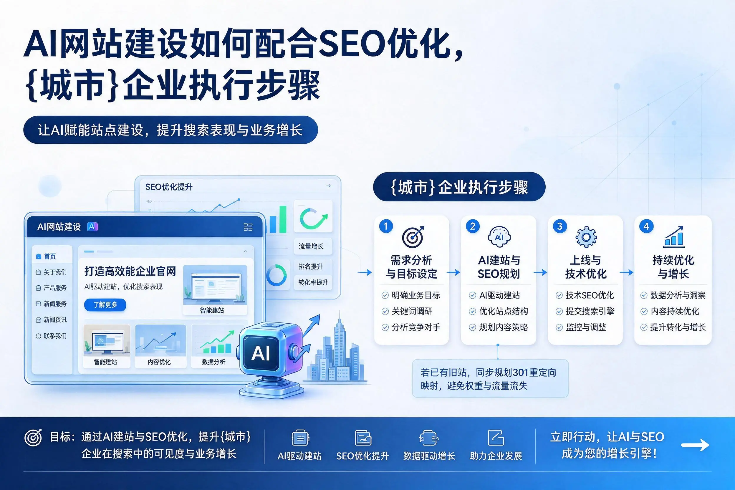 AI网站建设如何配合SEO优化，亳州企业执行步骤