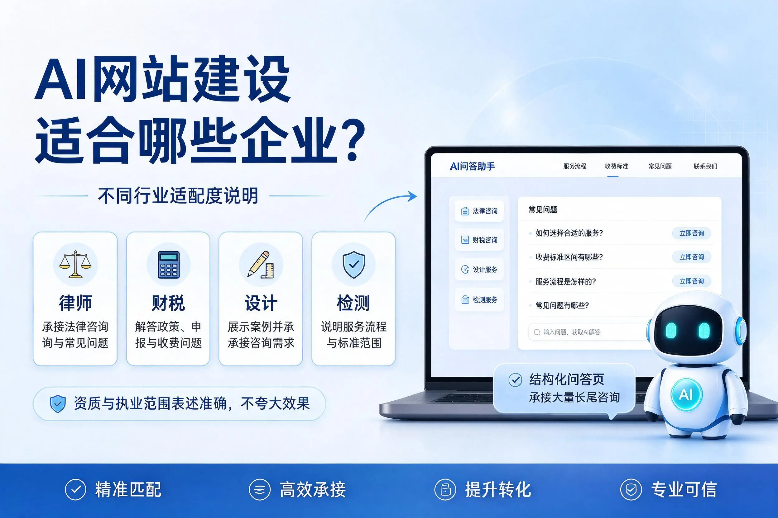 AI网站建设适合哪些企业？亳州不同行业适配度说明