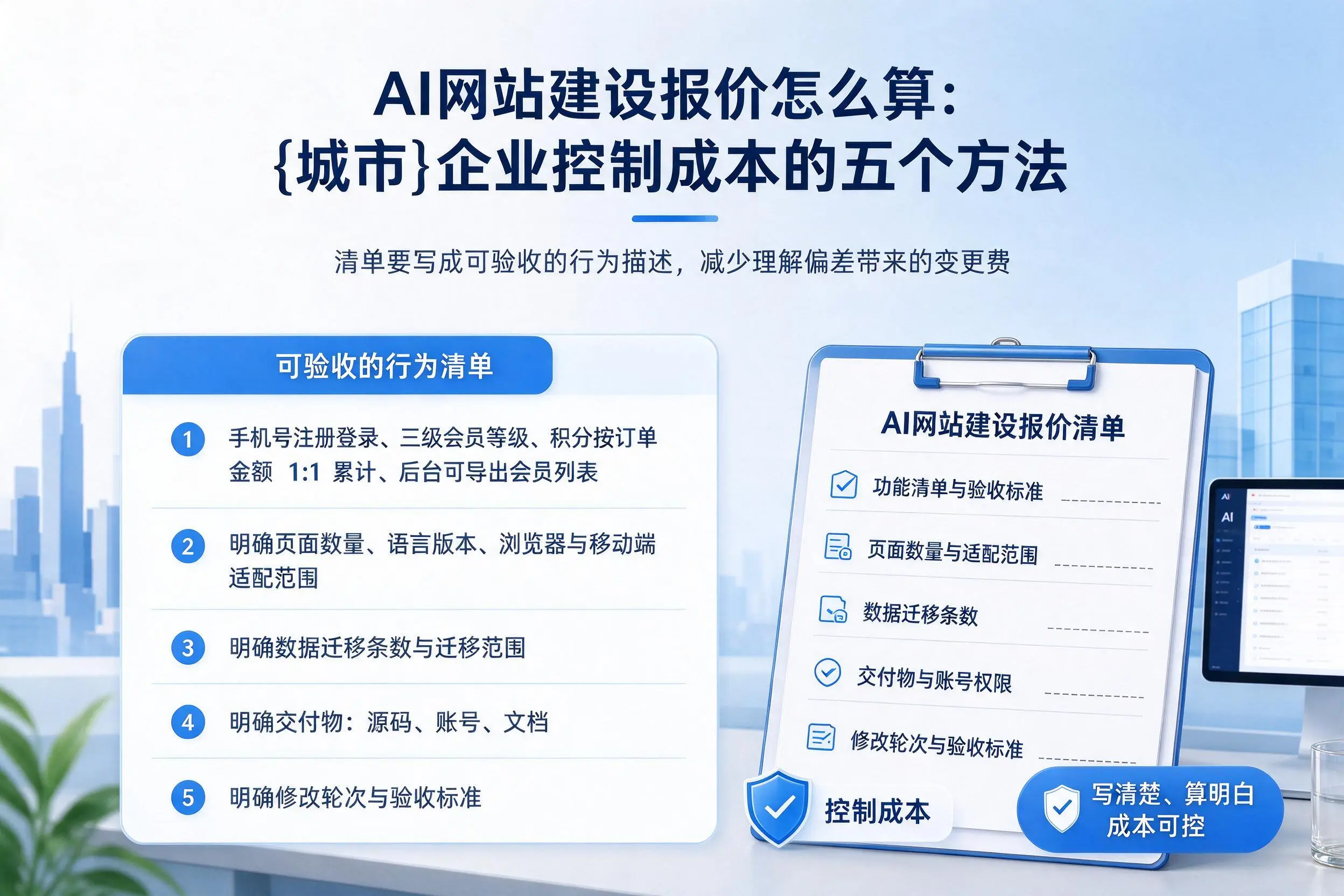 AI网站建设报价怎么算:亳州企业控制成本的五个方法